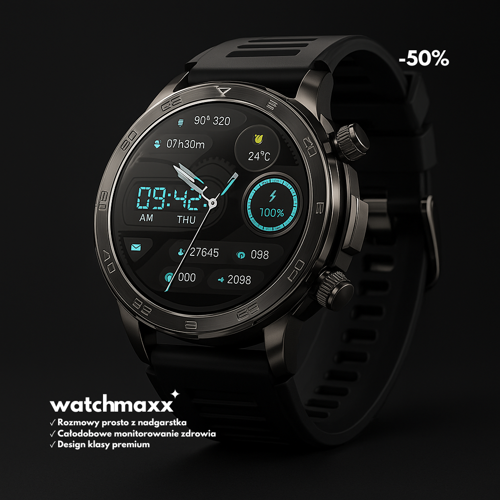 WATCHMAXX™ – Smartwatch Premium z AMOLED HD, NFC, GPS i Pełnym Monitoringiem Zdrowia 24/7
