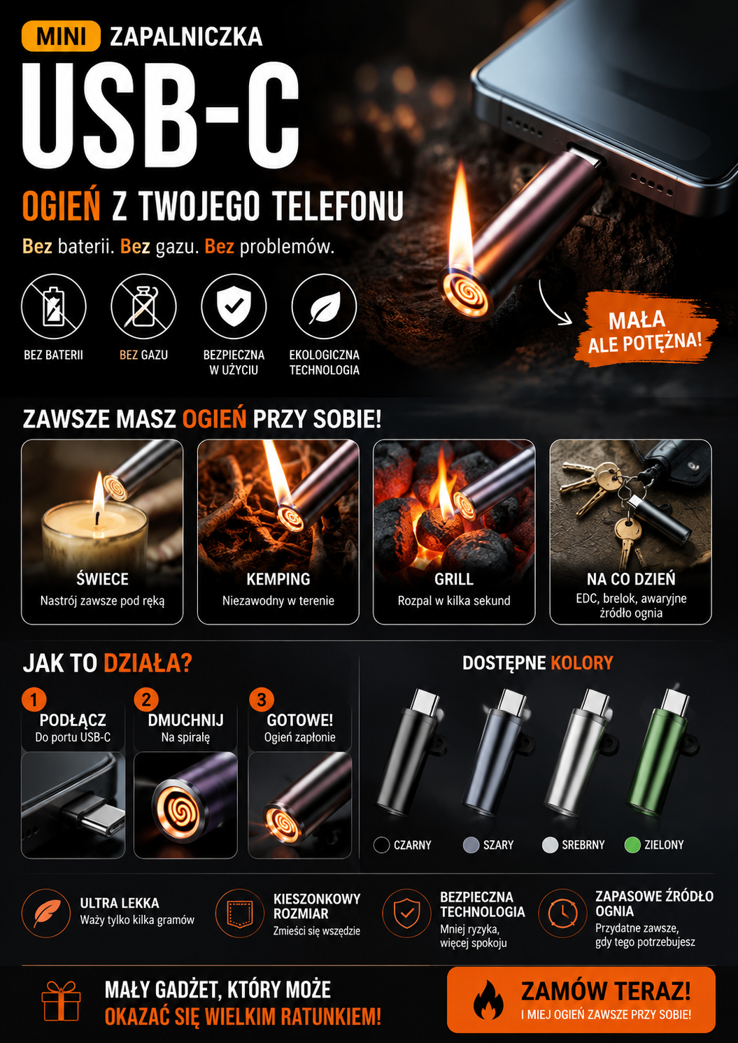 Maxxia PhoneFire™ - zapalniczka która jest zawsze przy Tobie