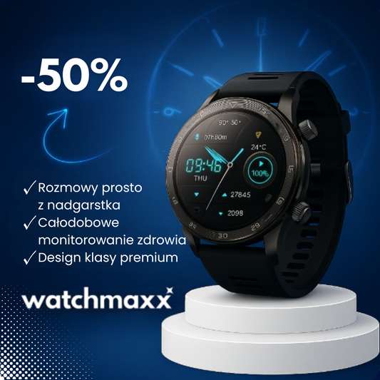 WATCHMAXX™ – Smartwatch Premium z AMOLED HD, NFC, GPS i Pełnym Monitoringiem Zdrowia 24/7
