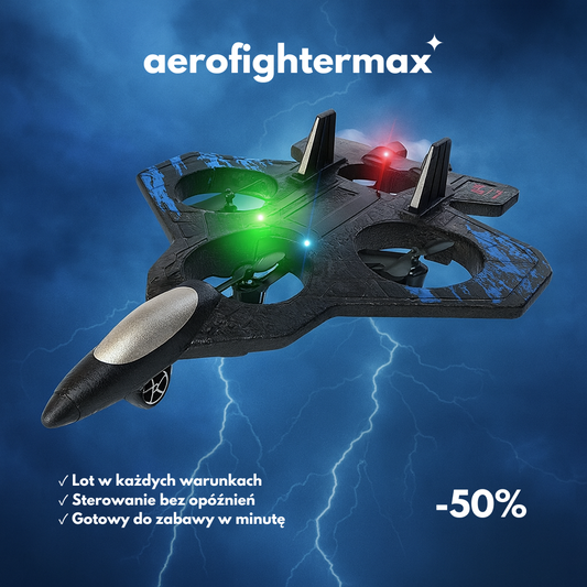AEROFIGHTER MAX™ – Zdalnie Sterowany Samolot RC z LED i Akrobacjami 360° | Idealny Prezent dla Dzieci i Dorosłych
