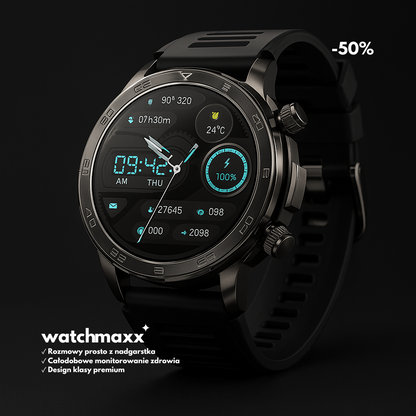 WATCHMAXX™ – Smartwatch Premium z AMOLED HD, NFC, GPS i Pełnym Monitoringiem Zdrowia 24/7